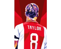 Kenneth Taylor Poster - Voetbal Posters - Pop Art - Wanddecoratie Woonkamer - 180 gram papier - XS5944 - Formaat 30 x 40cm