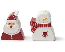 Keramiek Sneeuwpop Zout- en Peperstrooier Set