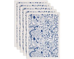 Keramiek Transferpapier - Decal Papier - Pottenbakken Decoreren - Patroon op Ongebakken Porselein - 52x37cm 5 Vellen - Blauw