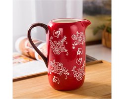Keramiek Waterkan - Karaf Schenkkan - Dranken Serveren - Anti-Druip Tuit - 950 ml - A