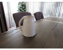 Keramieken Kan / Vaas - Creme - 18 cm