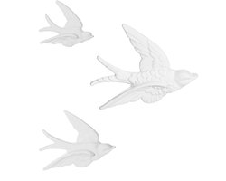 Keramieken Wanddecoratie Zwaluw (set 3) - Sass & Belle