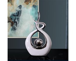 Keramisch beeld, moderne abstracte sculptuur, woondecoratie, tafeldecoratie voor woonkamer, slaapkamer, eetkamer, kantoor