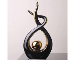Keramisch beeld, moderne abstracte sculptuur, woondecoratie, tafeldecoratie voor woonkamer, slaapkamer, eetkamer, kantoor