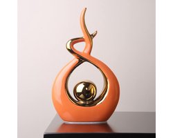 Keramisch beeld, moderne abstracte sculptuur, woondecoratie, tafeldecoratie voor woonkamer, slaapkamer, eetkamer, kantoor