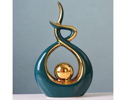 Keramisch beeld, moderne abstracte sculptuur, woondecoratie, tafeldecoratie voor woonkamer, slaapkamer, eetkamer, kantoor