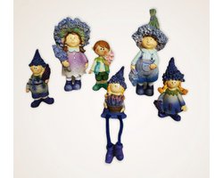 Keramisch beeldje-lavandel-decoratie-6/set