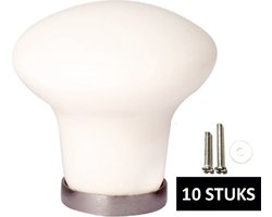 Keramisch meubelknop wit - 10 stuks - Kastknop wit - Deurknoppen wit voor kasten- deurknopjes keramiek - Kastknoppen wit - kastknoppen porselein - meubelknoppen wit - Meubelknoppen wit - Deurknopjes wit - Meubelbeslag wit - deurknop wit -ceramik