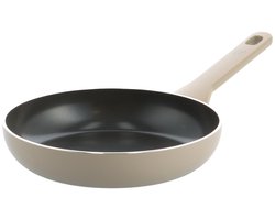 Keramische Antiaanbaklaag, 20 cm, Inductiegeschikt, PFAS-Vrij, Ovenbestendig 200 °C, Vaatwasmachinebestendig, Taupe