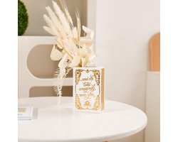 Keramische Boekenvaas - Decoratieve Vaas - Bloemen Presenteren - Artistiek Design - 16cm Hoog - Mat