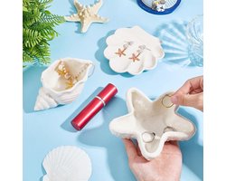 Keramische Conch Shell Sieraden Schotel Decoratieve Sninket Plaat - Porselein Saus Kom Snack Serveerschaal - Sieraden Houder voor Ringen Oorbellen Kettingen - Tafel Home Decoratie