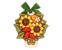 Keramische decoratie - Breekbaar - 1 stuk - 21 x 22,5 x 4,5 cm