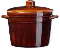 Keramische Fermentatiepot met Deksel en Handgrepen - Vaatwasmachinebestendig - Inlegpan voor Komkommers (1,5 liter)