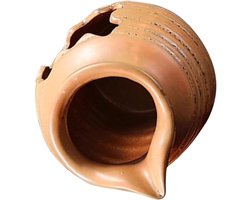 Keramische Fontein Pot - Decoratieve Water Dispenser - Tuin Decoratie - Efficiënte Watercirculatie - 13.5 x 13.5 x 13.5 cm