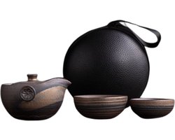 Keramische Gaiwan Thee Set met Reisetui