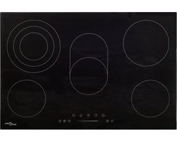 Keramische kookplaat 5 kookzones aanraakbediening 8500 W 77 cm