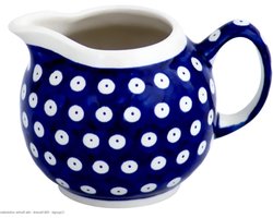 Keramische Melkkan - Roomkannetje - Koffie Serveren - Handgemaakt Decor - 0.25 Liter - Blauw