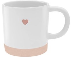 Keramische Mok met Gegraveerd Hart - Mooi Cadeau