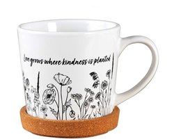 Keramische Mok met Kurken Onderzetter - Koffieliefde