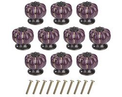 Keramische Pompoen Knoppen voor Meubels - Vintage Stijl, 10 Stuks