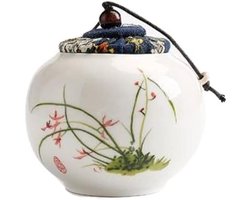 Keramische Pot - Voorraadpot Deksel - Decoratie Woonkamer - Japanse Stijl - 1 Stuk - 02