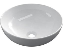 Keramische ronde opbouw waskom Bola Fino ø32cm wit