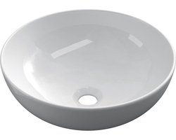 Keramische ronde opbouw waskom Bola Fino ø40cm wit