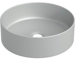 Keramische ronde opbouw waskom Cylindrico ø36cm mat grijs