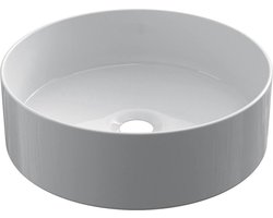 Keramische ronde opbouw waskom Cylindrico ø36cm wit