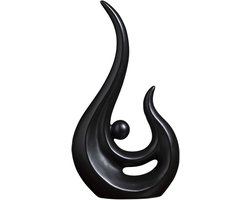 Keramische sculpturen - Moderne kunst - Woonkamer decoratie - Abstract design - H28cm - Zwart
