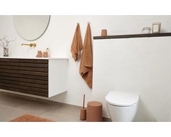 Keramische Tandenborstelbeker met Soft Touch Coating - Mandarijn Kleur