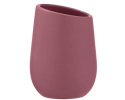 Keramische Tandenborstelhouder en Drinkbeker - Modern Design voor Badkamer en Gastentoilet - Roze Kleur