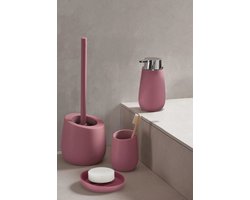 Keramische Tandenborstelhouder en Drinkbeker - Modern Design voor Badkamer en Gastentoilet - Roze Kleur
