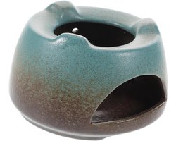 Keramische Theelichthouder - Theepot Warmer - Thee Warm Houden - Snelle Verwarming - 12.3 cm - Multicolor