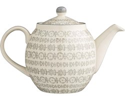 Keramische theepot Karine - grijs - stijlvol en functioneel