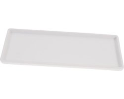 Keramische Tray - Opbergplateau - Badkamer Organizer - Duurzaam Porselein - 23x9cm - Wit