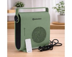 Keramische ventilatorkachel - Compacte verwarming - Snelle warmte - Inclusief afstandsbediening - 105 x 285 cm - Groen