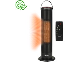Keramische Ventilatorkachel met ECO-modus en Thermostaat 15-35 °C - Elektrische Kachel – Verwarming – 2000W – Zwart - BREND BR-2221