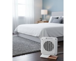 Keramische Ventilatorkachel met Thermostaat en Timer – 1500W Energiezuinige Snelverwarmer voor Badkamer, Slaapkamer en Kantoor – Compacte Draagbare Elektrische Kachel met Oververhittingsbeveiliging, 2 Warmtestanden en Ventilatiefunctie – Stil Verwarm