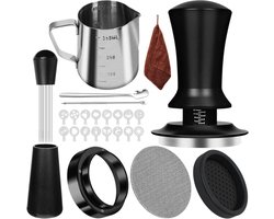 Keramische vetplanten potten met afvoer bamboe lade - Set van 2 bloempotten voor binnen cactus bonsaiplanten (blauw)