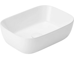 Keramische waskom ovaal wit glans 33x45,5x13,5 cm - Hapi opbouw