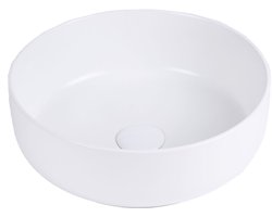 Keramische waskom rond wit 38,5x38,5x14 cm opbouw (Sofia)