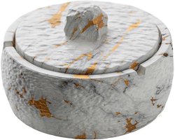 Keramische Winddichte Asbak met Deksel - Hittebestendige Moderne Decoratieve Asbak voor Thuis, Kantoor, Binnen & Buiten