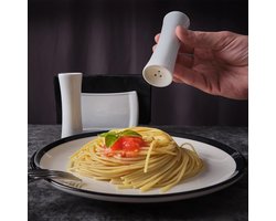 Keramische zout- en pepershakerset, modern design specerijenset, gemakkelijk gieten en bijvullen hoge kruidendispenser, shakersets, vintage retro kruidencontainer voor keuken, zout- en