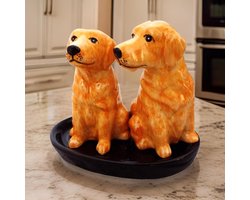 Keramische Zout- en Peperstrooier Set met Hondenthema / Dieren Design