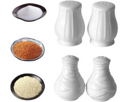 Keramische Zout- en Peperstrooier Set van 4 Stuks Kruidenstrooier voor de Keuken Origineel Peper- en Zoutstel Geschikt voor Keuken Gadgets, Kooktafel, KampBBQ Kruidenpotjes