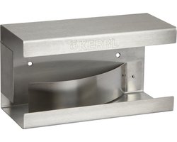 Kerbl Handschoenhouder met veer - Voor wegwerphandschoenen - RVS - 24,5 cm x 13,5 cm x 11 cm