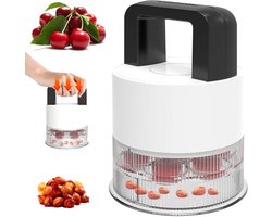 Kersenontpitter - Ontpitter met drukknop - Je Kunt 7 Kersen Tegelijk Ontpitten - kernverwijderaar - Pruimenontpitter - Fruitaccessoires - Bespaar tijd - Snelle Pitverwijdering - Keukengereedschap - Voor Kersen, Olijven, Pruimen Ontpitter - Wit