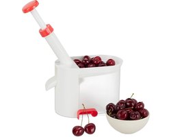 Kersenontstopper - Fruitontstopper - Druivenontstopper - Keukengereedschap - Kunststof - Rood
