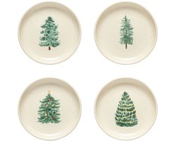Kerst borden - Vier stuks - Costa Nova pacifica - kerstborden voor gebak voorgerecht dessert appetizer bijgerecht etc
